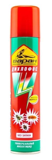 Миниатюра: Дихлофос 300мл универсальный, зеленый, без запаха Варан Форте (24)