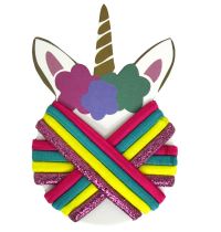 Миниатюра: Набор резинок для волос 12шт d4.5см Единорог