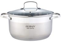 Миниатюра: Кастрюля нерж. 13л (32см), ст. крышка, нерж. ручки, 5-слойное дно, индукция ZEIDAN