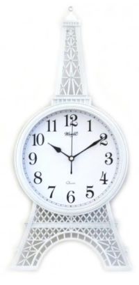 Миниатюра: Часы настенные 59*27*4см плавный ход, белые WORLD