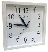 Миниатюра: Часы настенные 23,5*23,5*3,5см, пласт. квадратные, плавный ход JENNA