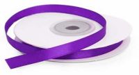 Миниатюра: Лента подарочная упаковочная атласная тёмно-фиолетовая 0,6см*22,85м