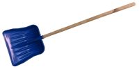 Миниатюра: Лопата для снега пласт. 460*440мм, дер.черенок d40мм, синяя (6)