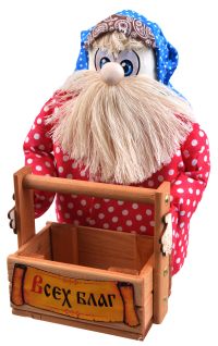 Миниатюра: Оберег Домовой Федор с ящиком 30см