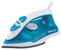 Миниатюра: Утюг 1800Вт тефлон подошва,самоочистка, пар увлажнение SAKURA