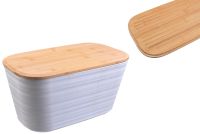 Миниатюра: Хлебница пласт. 22,5*20,5*39,5см, бамбук крышка-доска, вентиляционные отверстия Ambient Prime