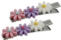 Миниатюра: Заколка для волос 2шт Лето Цветы