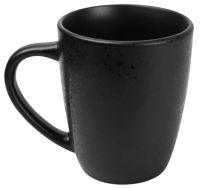 Миниатюра: Кружка 400мл фарфор черный, с вкраплением, матовая