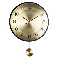 Миниатюра: Часы настенные 34см, круглые, мдф, плавный ход, с маятником,Классика Рубин