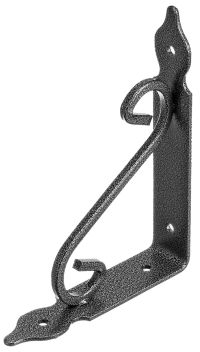 Миниатюра: Кронштейн для крепления подвесных корзин (кашпо) сталь 145*110мм, эмал. покрытие, серый