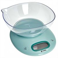 Миниатюра: Весы кухонные эл. 5кг чаша, LCD-дисплей, автооткл./автообнуление,зеленый DELTA