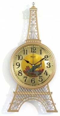 Миниатюра: Часы настенные 59*27*4см плавный ход, золото WORLD