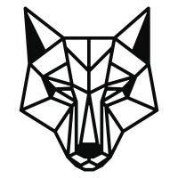 Миниатюра: Панно настенное 42*42см МДФ Голова волка@