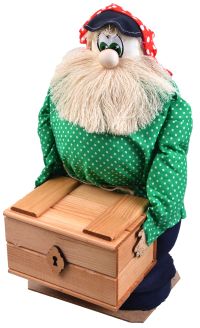 Миниатюра: Оберег Домовой Иваныч с сундуком 40см