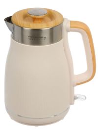 Миниатюра: Чайник эл. 1,8л.1800Вт,двойные стенки нерж сталь/пластик,авт. откл Кремовый