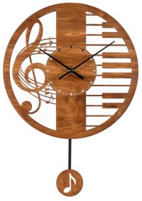 Миниатюра: Часы настенные 30см, с маятником, каштан, Мелодия Рубин