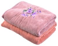 Миниатюра: Полотенце 70*140см микрофибра С рисунком@