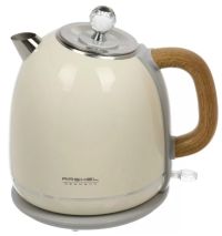 Миниатюра: Чайник эл. 1,7л.1800Вт,двойные стенки нерж сталь/пластик,а/о,,кремовый