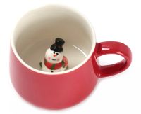 Миниатюра: Кружка 300мл новогодняя «Снеговик» керамика