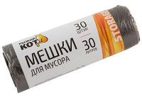 Миниатюра: Мешки для мусора 30л 30шт Рыжий котчерные