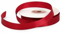 Миниатюра: Лента подарочная упаковочная атласная бордовая 1,2см*22,85м