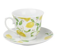 Миниатюра: Набор чайный 12пр 220мл фарфор, Лимоны подарочная упаковка