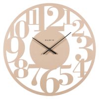 Миниатюра: Часы настенные 50см, круг, металл, плавный ход, открытая стрелка, бежевые, Симфония Рубин