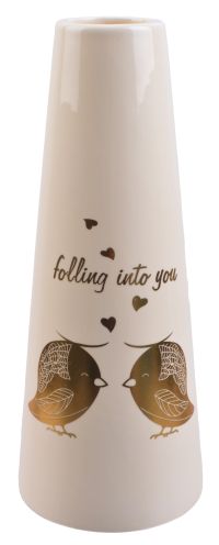 Миниатюра: Ваза 25см керамика Птички бежевая@
