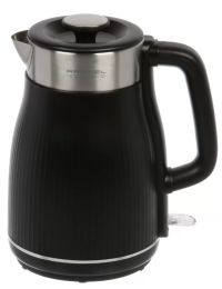 Миниатюра: Чайник эл. 1,8л.1800Вт,двойные стенки нерж сталь/пластик,авт. откл Черный