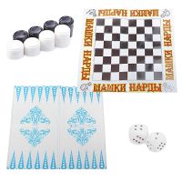 Миниатюра: Игра настольная Шашки-нарды с полем