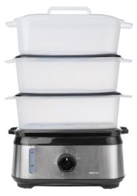 Миниатюра: Пароварка 1050Вт,таймер 60 мин, общий объём 9л, 3 чаши для приготовления CENTEK