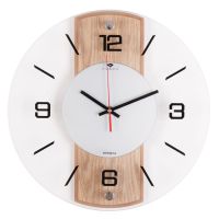 Миниатюра: Часы настенные 34см, круглые, мдф+стекло, плавный ход, открытые стрелки,Классика Рубин