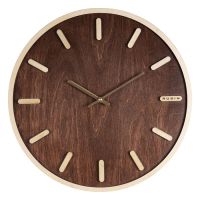 Миниатюра: Часы настенные 40см круг, дерево, интерьерные, плавный ход, открытая стрелка, Ритм Рубин