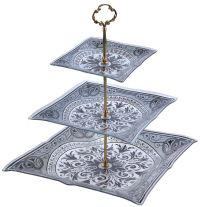 Миниатюра: Фруктовница 3-х ярусная стекло@