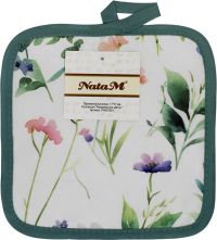 Миниатюра: Прихватка 17*17см Акварельные цветы полиэстер