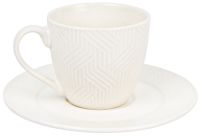 Миниатюра: Набор чайный 2пр белые фарфор