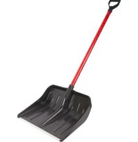 Миниатюра: Лопата для снега пласт. 530*460мм, дер. черенок пленка ручка Олимпия-1