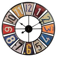 Миниатюра: Часы настенные 50см, круглые, Лофт Номера (132897)