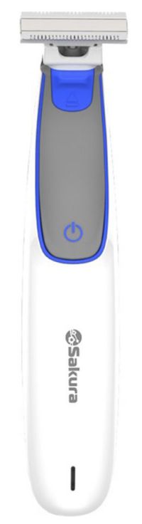 Миниатюра: Бритва эл. аккум., адаптер,время работы 35 мин.,триммер,зарядка через USB бело/синий SAKURA