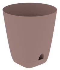 Миниатюра: Горшок для цветов пласт. 15л (295*295*310мм), поддон, система прикорнев. полива Гранд ежевичный