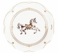 Миниатюра: Тарелка одноразовая 18см картон «Лошадь, карусель» уп.10шт