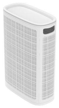 Миниатюра: Корзина для белья пласт. 45л (430*200*600мм), плетеная сборная Лен белая (5)