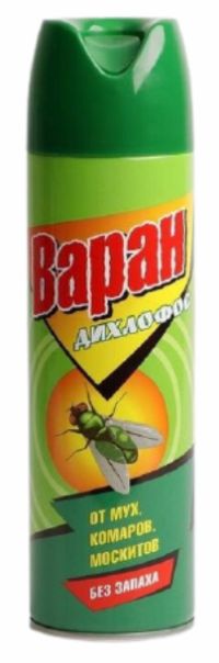 Миниатюра: Дихлофос 440мл от комаров,мух,москитов, зеленый Варан