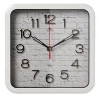 Миниатюра: Часы настенные 22*22см, квадрат, белые, плавный ход, Фактура Рубин