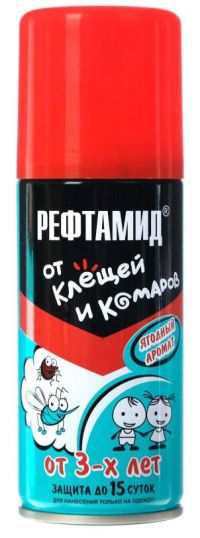 Миниатюра: Аэрозоль 100мл детский от клещей,комаров от 3-х лет Ягодный аромат