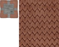 Миниатюра: Покрывало фланелевое 180*200см, 250гр/м2 Зигзаг мокка мусс