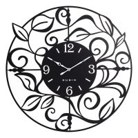 Миниатюра: Часы настенные 50см, круг, металл, плавный ход, открытая стрелка, черные, Нежность Рубин
