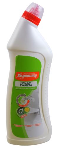 Миниатюра: Гель чистящий для унитаза 750мл лимон-хлор Хозяюшка Мила  (10)