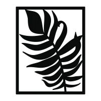 Миниатюра: Панно настенное 45*55см МДФ Лист пальмы в рамке @