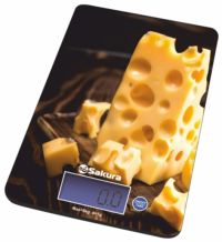 Миниатюра: Весы кухонные эл. 8кг сыр SAKURA